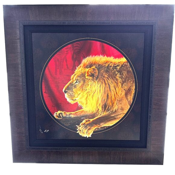 Adam Scott Rote Signed Lion Print "The Wild Ones II" Framed Giclée Art LE 2012 - Picture 3 of 11